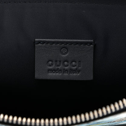 Gucci GG Supreme Monogram Blooms Large Zip Pouch Blue 6 of 8
