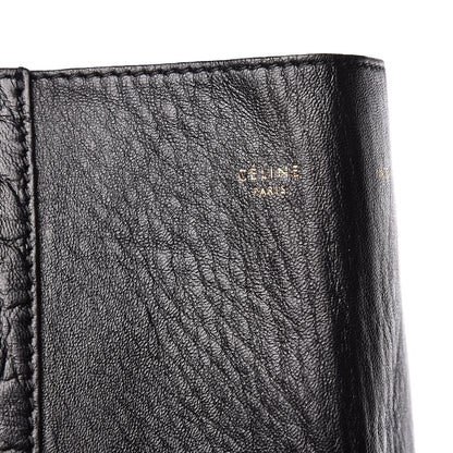 Celine Lambskin Crocodile Embossed Vertical Cabas Black 14 of 14