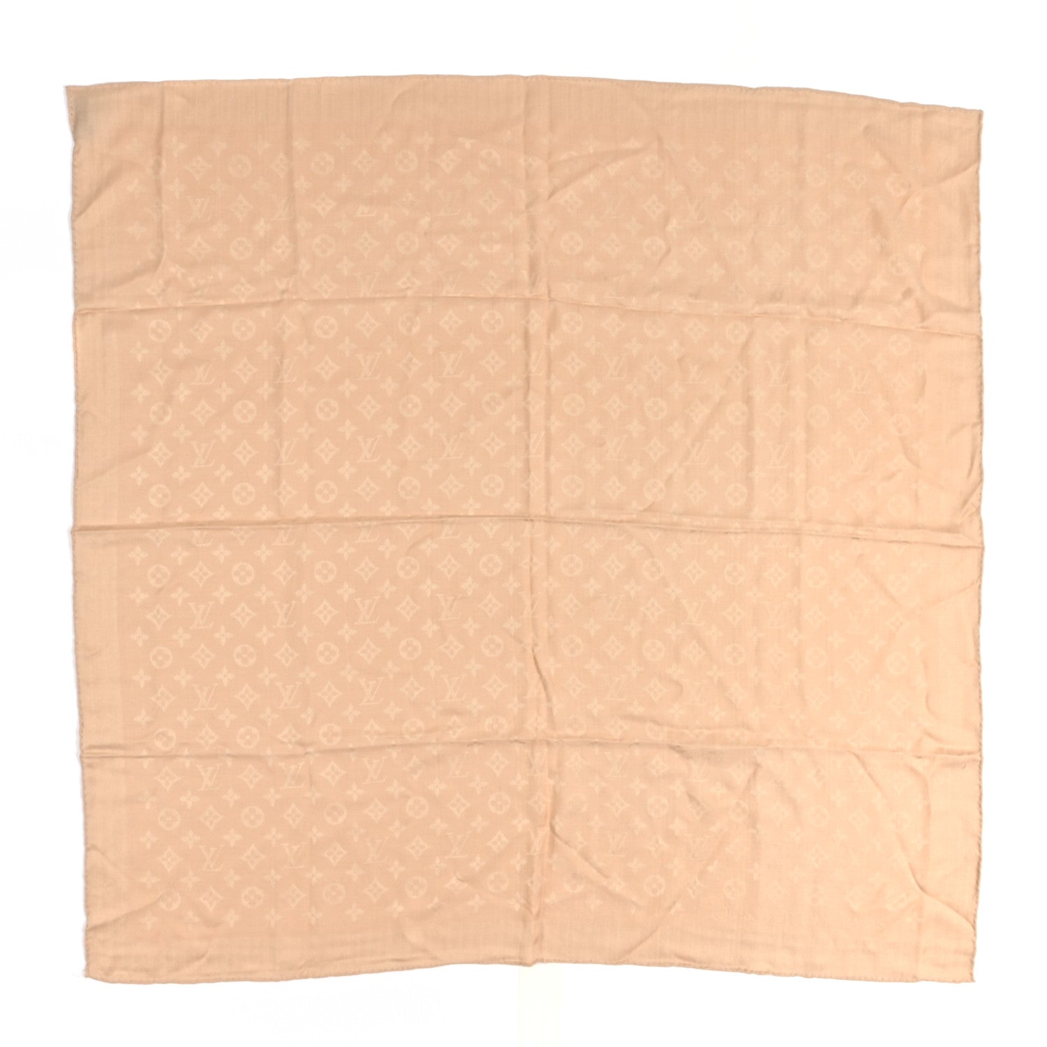 Louis Vuitton Silk Cashmere Monogram My Everything Shawl XS Beige 1 of 3
