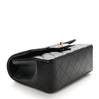 Chanel Lambskin Quilted Mini Top Handle Rectangular Flap Black 4 of 10