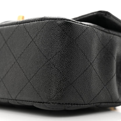 Chanel Caviar Quilted Mini Top Handle Rectangular Flap Black 10 of 12
