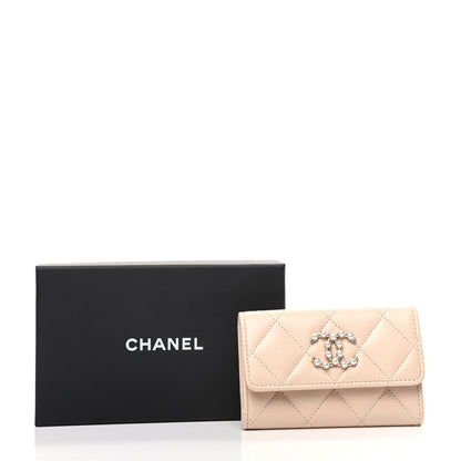 Chanel Caviar Pearl Quilted Coco Candy Flap Card Holder Beige 9 of 9
