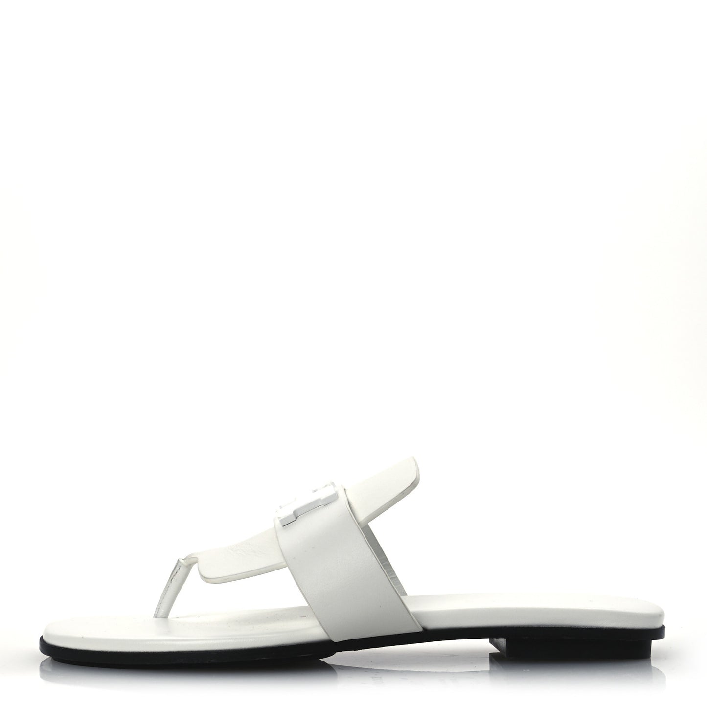 Calfskin Womens Galerie Sandals 37.5 White