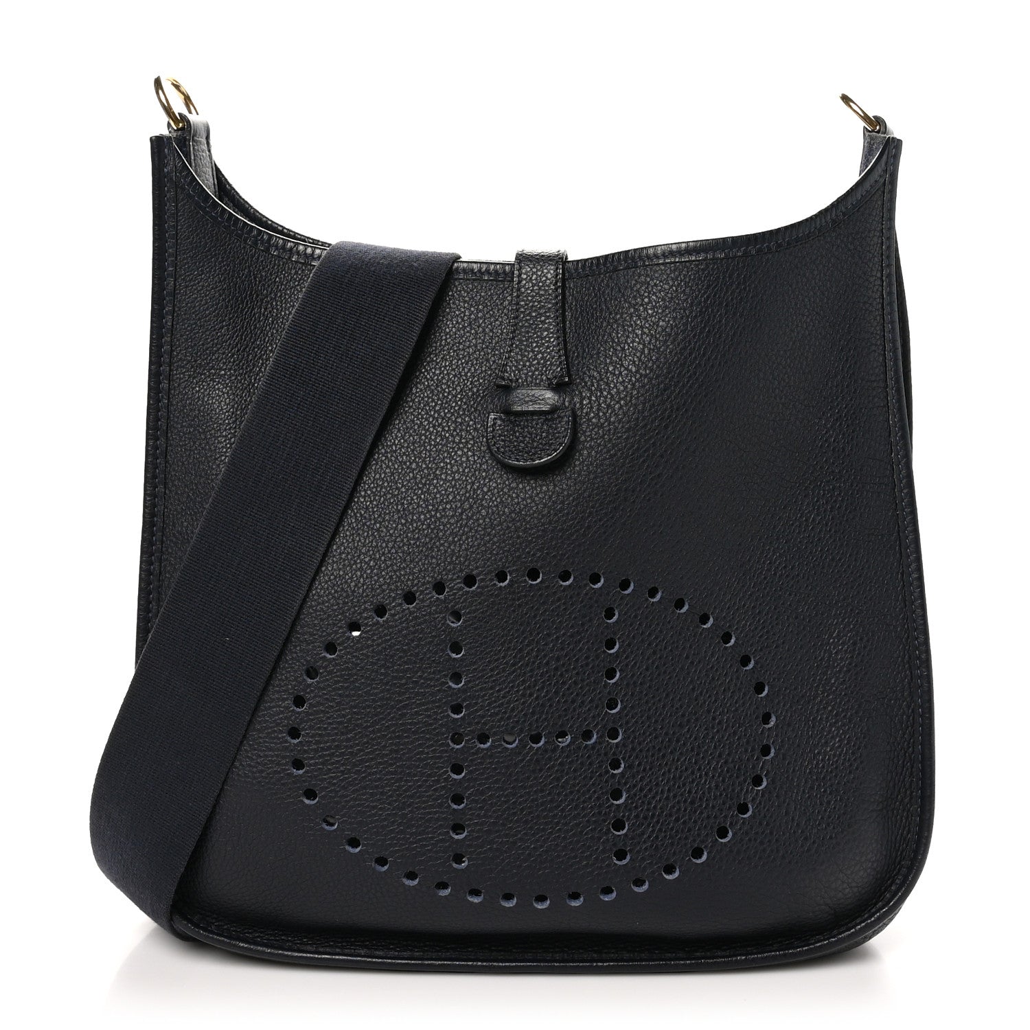 Hermes Taurillon Clemence Evelyne GM Bleu Indigo 1 of 10