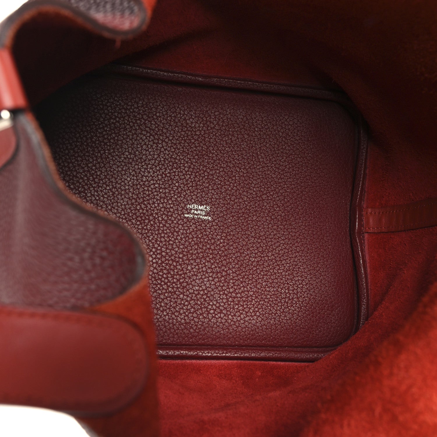 Hermes Taurillon Clemence Swift Picotin Lock 22 MM Rouge H Brique 5 of 12
