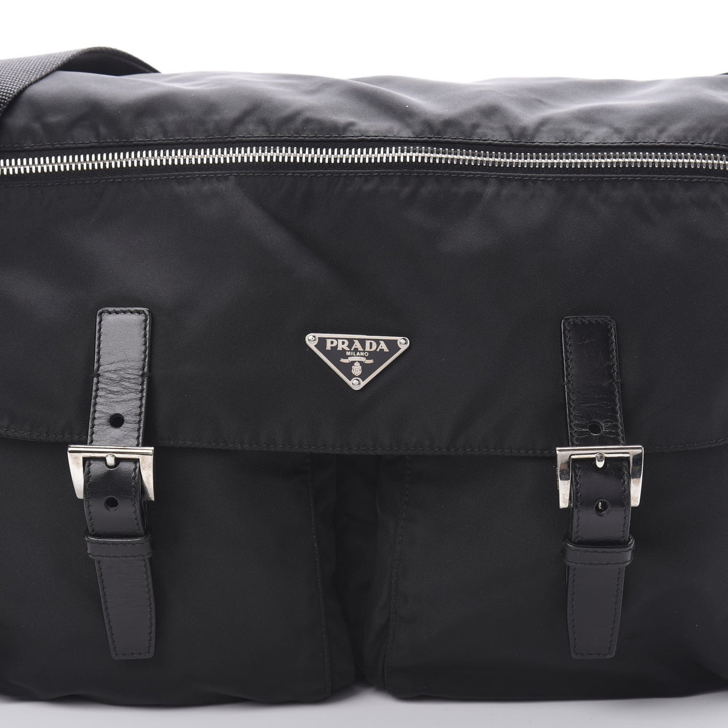 Nylon Vela Messenger Bag Black