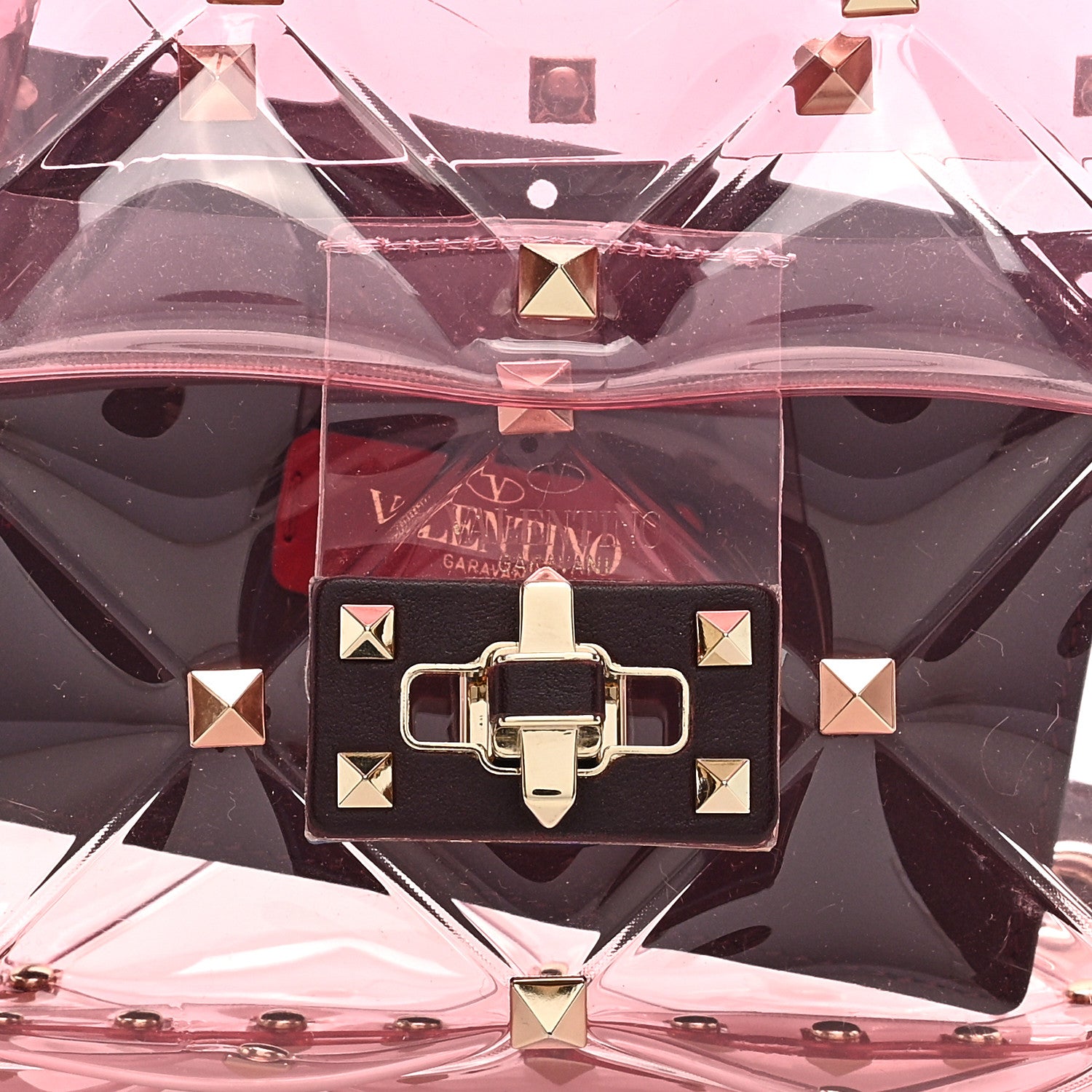 Valentino Garavani PVC Mini Candystud Top Handle Bag Rubin 7 of 11