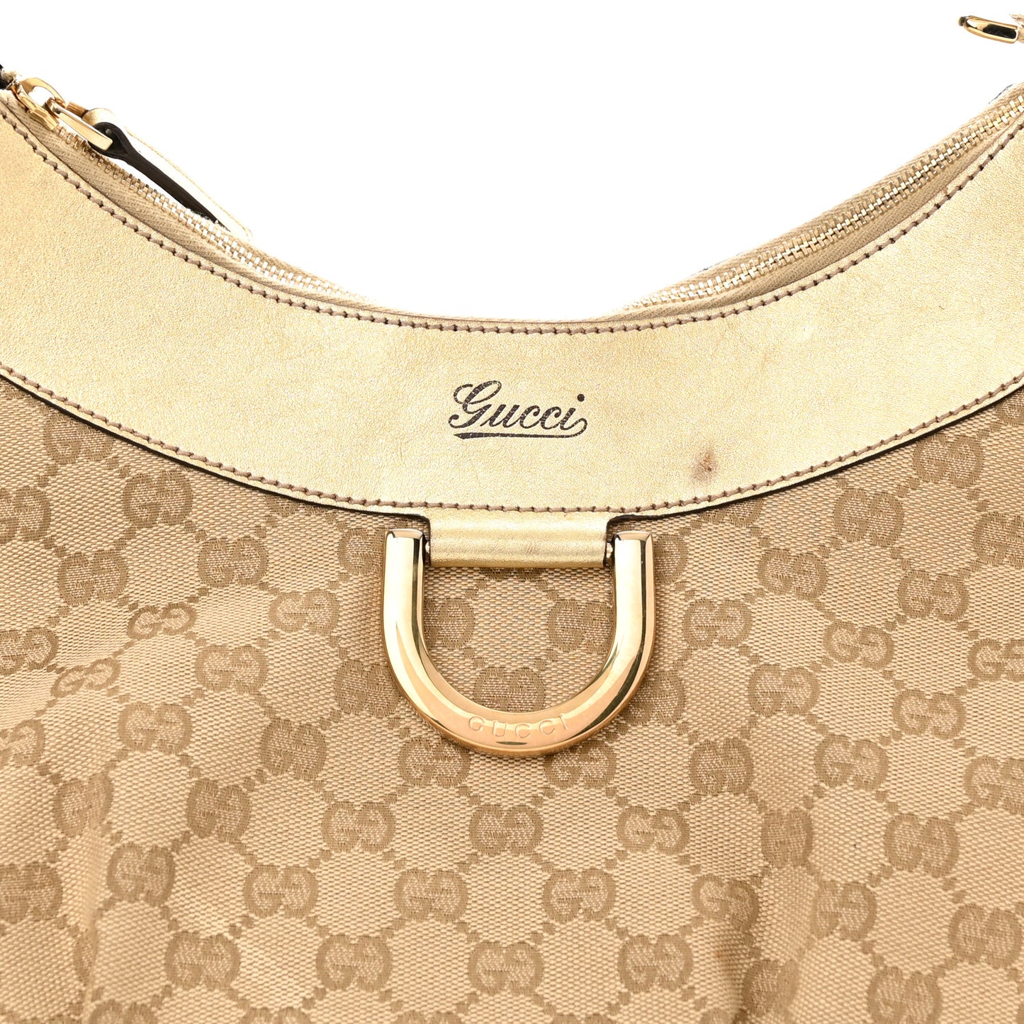 Monogram Large D Gold Hobo Gold