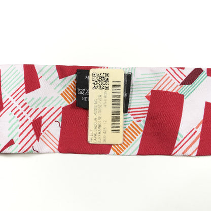 Hermes Silk Cavalcadour Morning Twilly Framboise Rose Vert 2 of 5