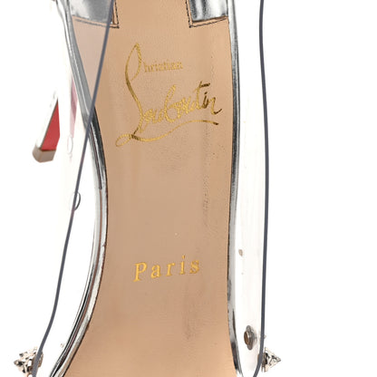 Christian Louboutin PVC Patent Collaclou 100 Pumps 37 Silver 9 of 12