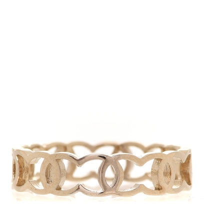Chanel Metal CC Ring 54 6.75 Gold 1 of 5