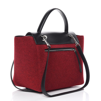Celine Felt Smooth Calfskin Mini Belt Bag Red 3 of 14