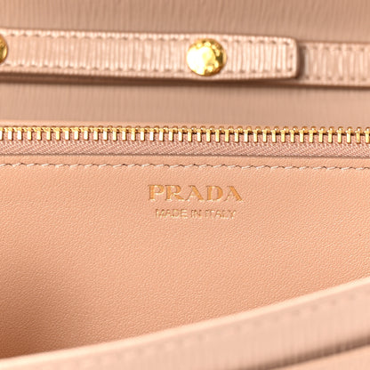 Prada Vitello Move Metal Oro Chain Wallet Cipria 6 of 9