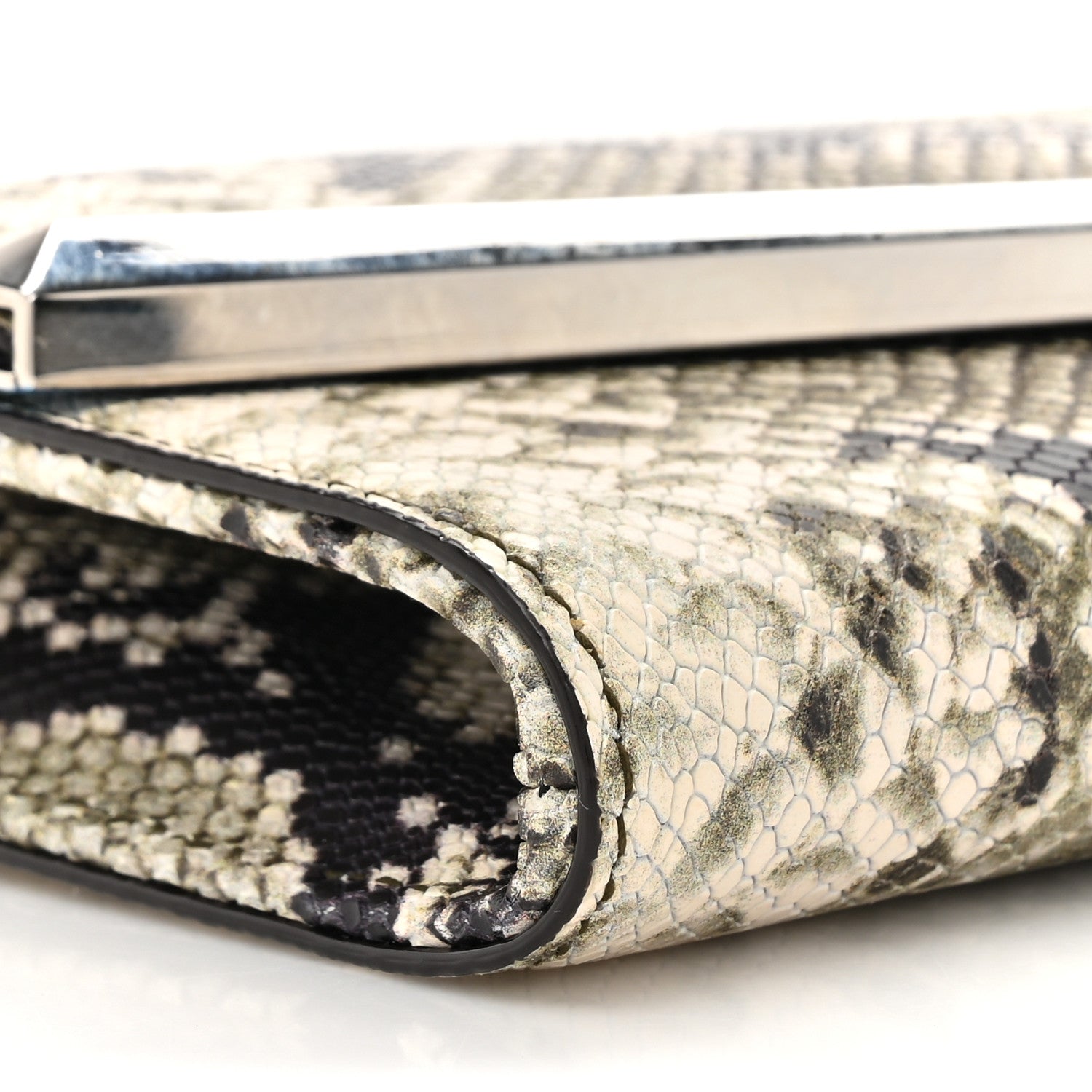 Jimmy Choo Calfskin Snakeskin Embossed Elish Chain Clutch Multicolor 9 of 9