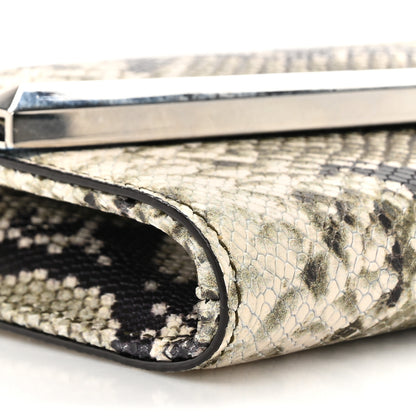 Jimmy Choo Calfskin Snakeskin Embossed Elish Chain Clutch Multicolor 9 of 9