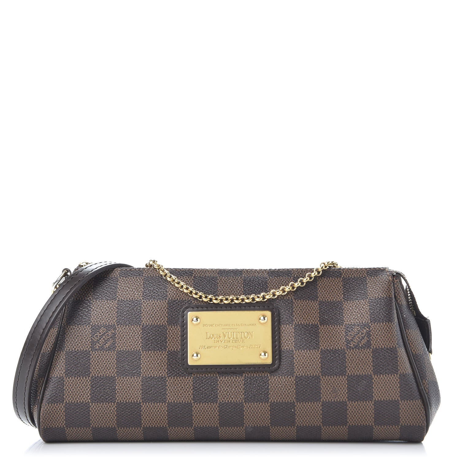 Louis Vuitton Damier Ebene Eva Clutch 1 of 8