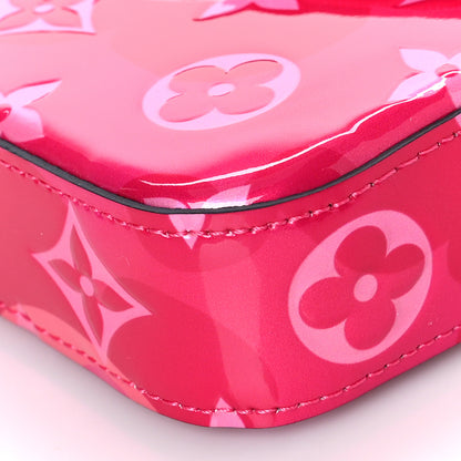 Louis Vuitton Vernis Valentine Pochette Felicie Chain Wallet Fuchsia 9 of 9