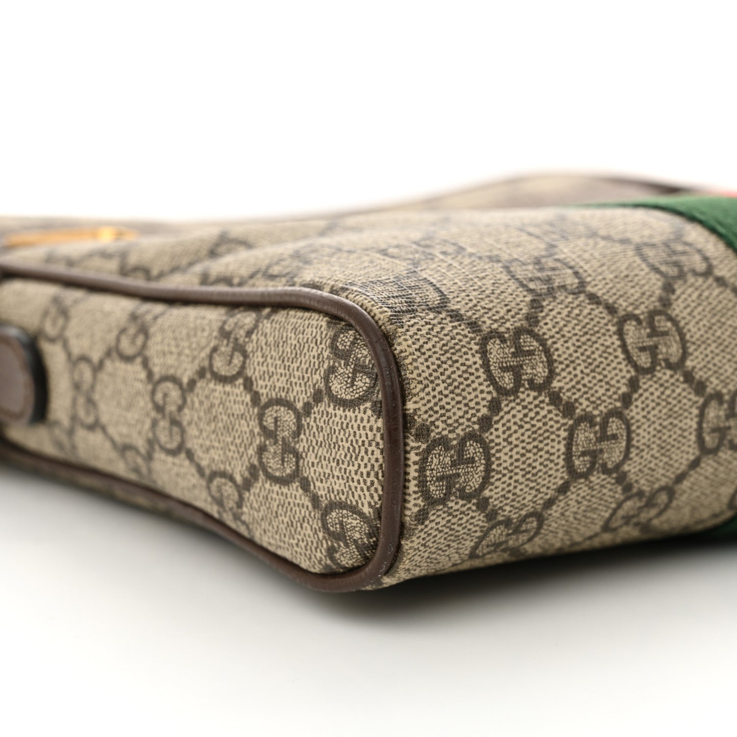 GG Supreme Monogram Web Small Ophidia Messenger Bag Brown