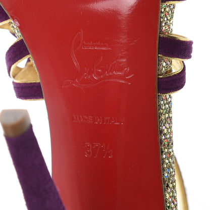 Christian Louboutin Suede Mignons 120 Sandals 37.5 Amethyst 10 of 11
