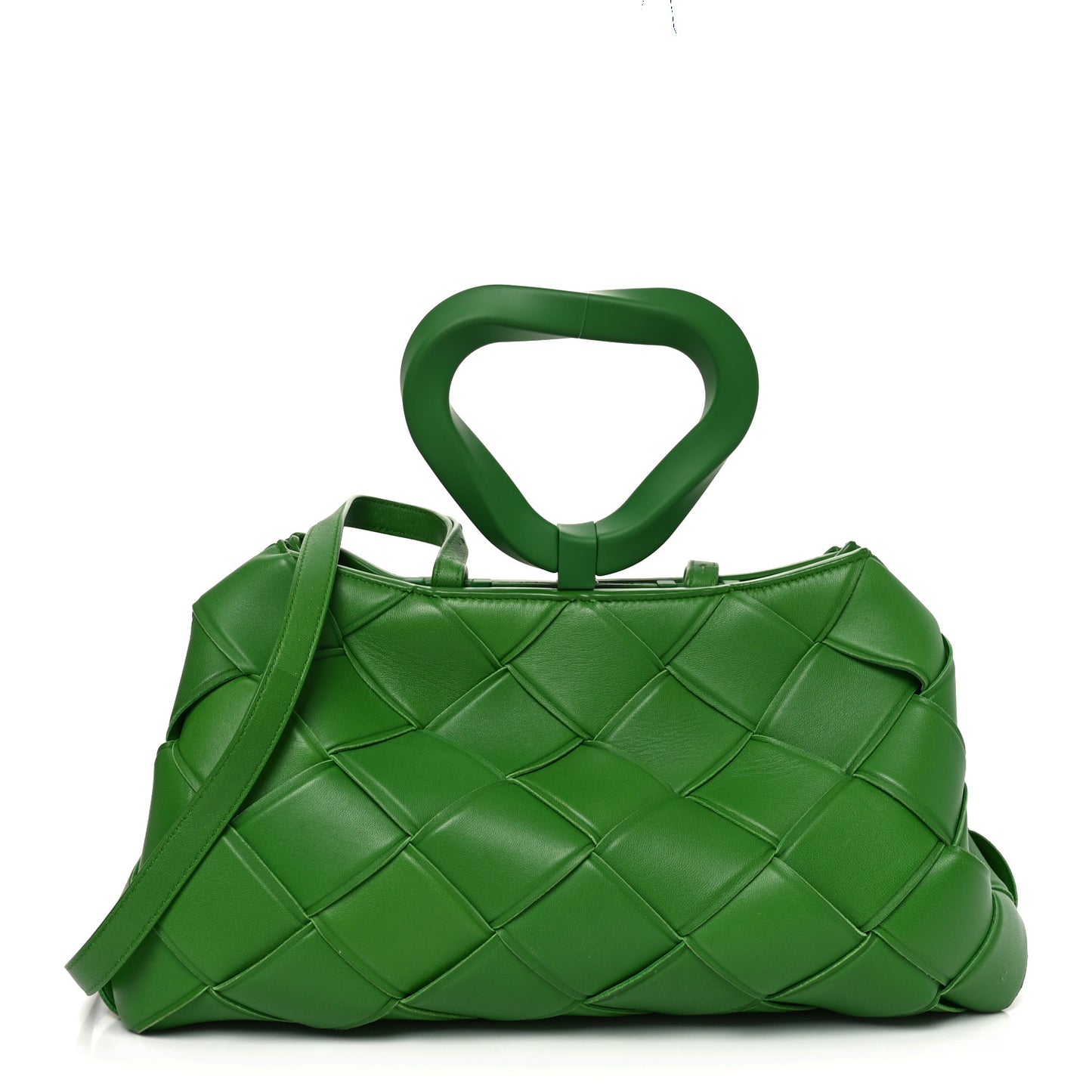 Nappa Intrecciato The Point Triangle Bag Parakeet