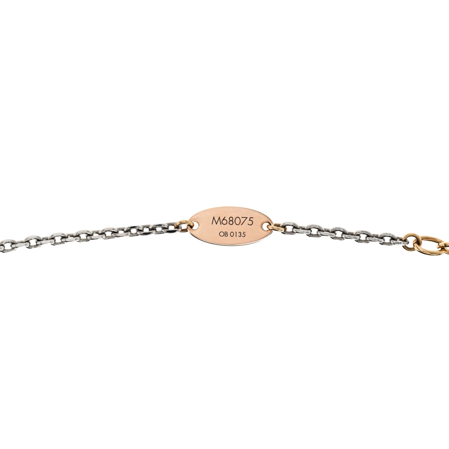 Louis Vuitton Logomania Sautoir Necklace Silver Gold 5 of 6