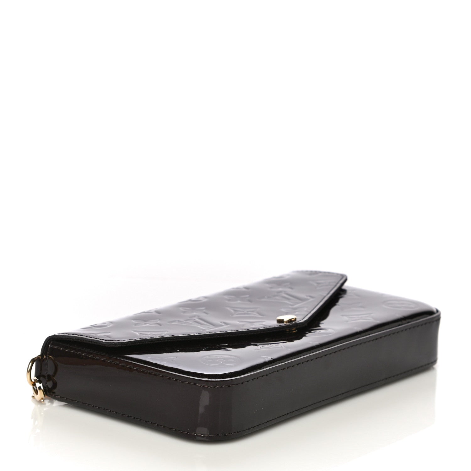 Louis Vuitton Vernis Pochette Felicie Chain Wallet Amarante 4 of 11