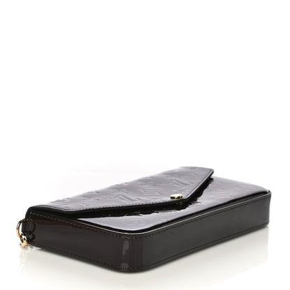 Louis Vuitton Vernis Pochette Felicie Chain Wallet Amarante 4 of 11