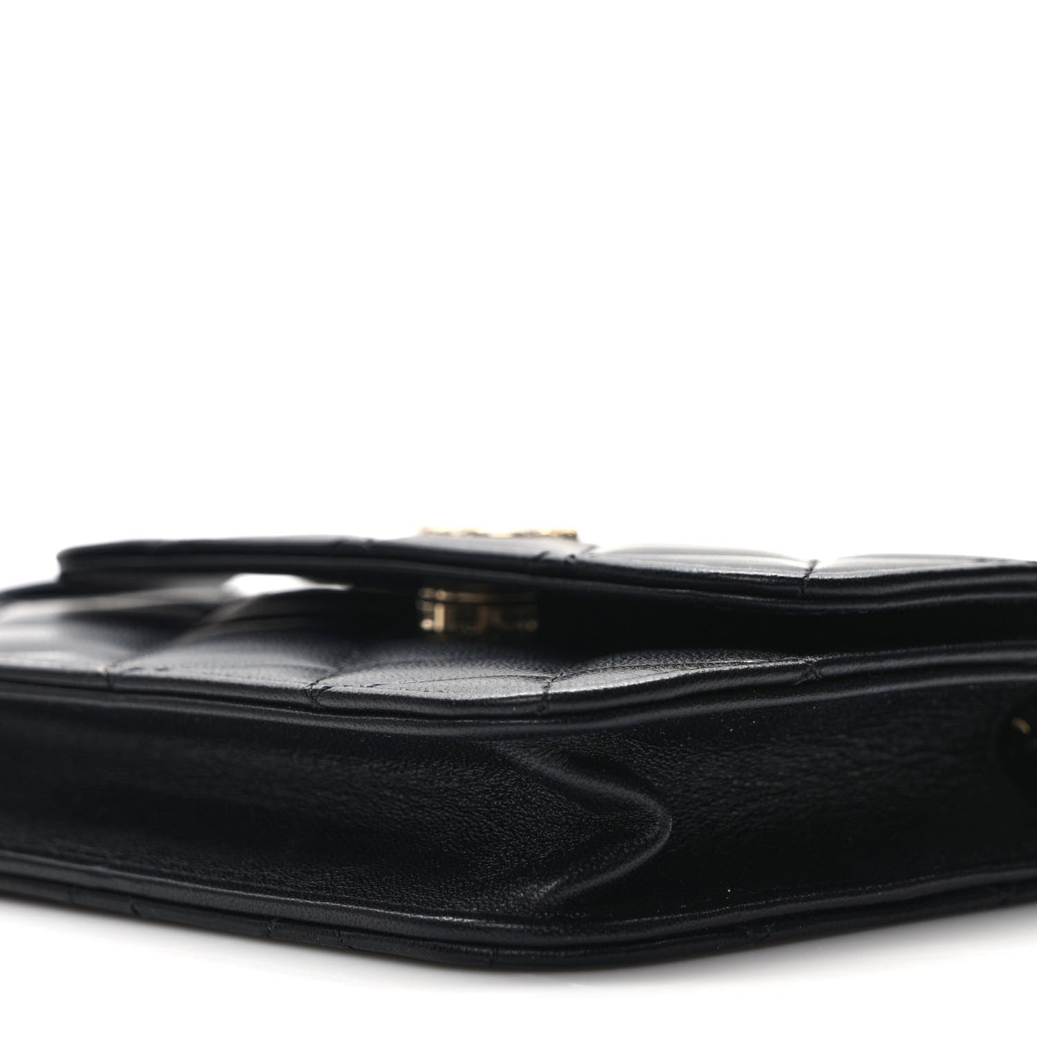 Chanel Lambskin Quilted Mini Coco Bow Clutch With Chain Black 10 of 10