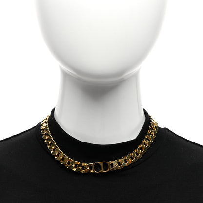Christian Dior Metal CD Choker Necklace Gold 2 of 5