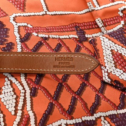 Hermes Silk Barenia Kelly En Perles Silky City 33 Bag Fauve Orange Anthracite Frambroise 7 of 14