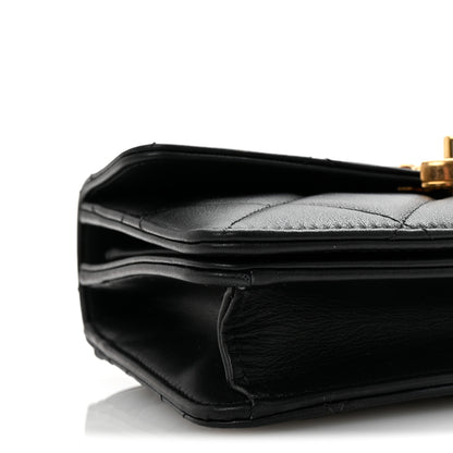 Chanel Shiny Calfskin Quilted Mini Metal Top Handle Flap Black 9 of 10
