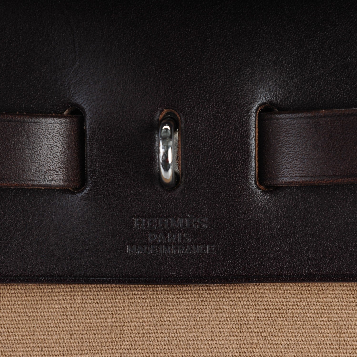 Hermes Vache Hunter Toile Herbag 30 PM Etoupe Ebene 7 of 8