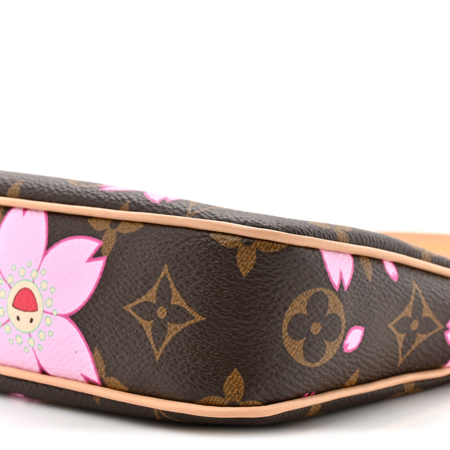 LV X TM Monogram Cherry Blossom Pochette Accessories Sakura Brown