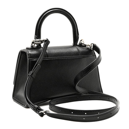 Balenciaga Grained Calfskin Hourglass Top Handle Bag XS Black 3 of 9