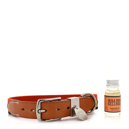 Hermes Toile Natural Bridle Robocar II Dog Collar M Dark Irish 2 of 6