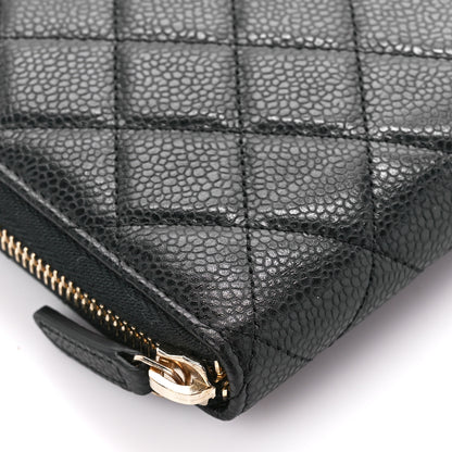 Chanel Caviar Quilted Large Zip Around Organizer Wallet Black 11 of 16