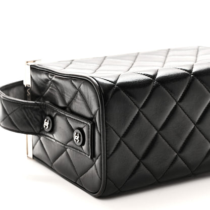 Chanel Lambskin Quilted Box Bag Black 10 of 11