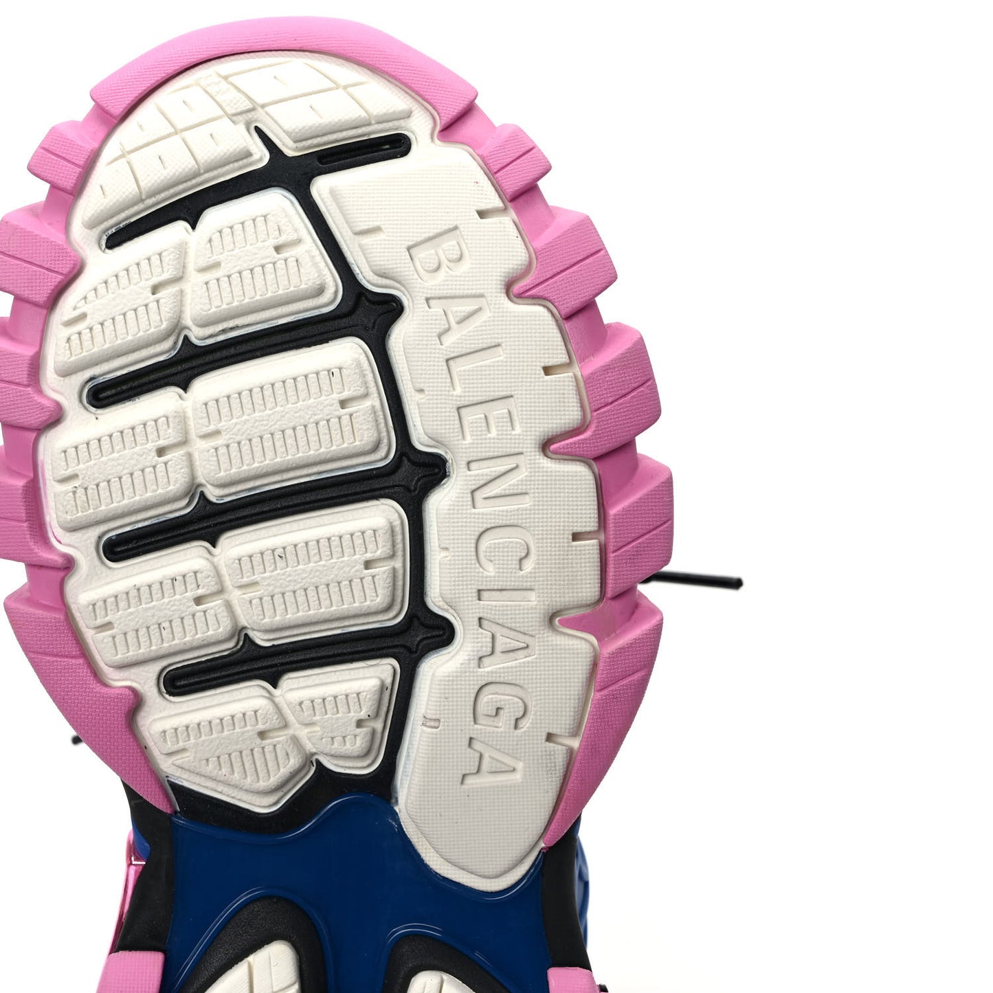 Rubber Mesh Bi-Color Womens Track.2 Open Sneakers 37 Blue Pink