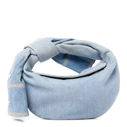 Bottega Veneta Printed Nubuck Denim Shirt Effect Mini Jodie Blue Washed Sunflower Pearl 1 of 10