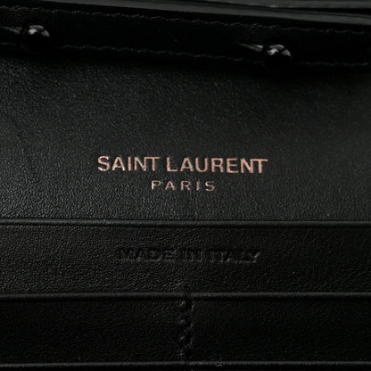 Saint Laurent Grain De Poudre Monogram Chain Wallet Black Confetti 7 of 11