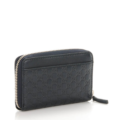 Gucci Microguccissima Zip Around Key Ring Coin Case Blue 3 of 7