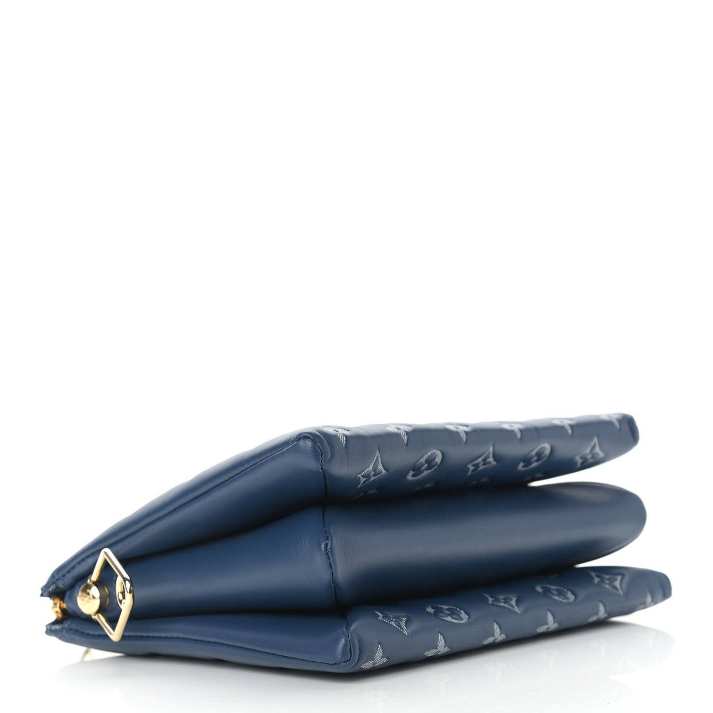 Lambskin Embossed Monogram Coussin PM Denim Blue