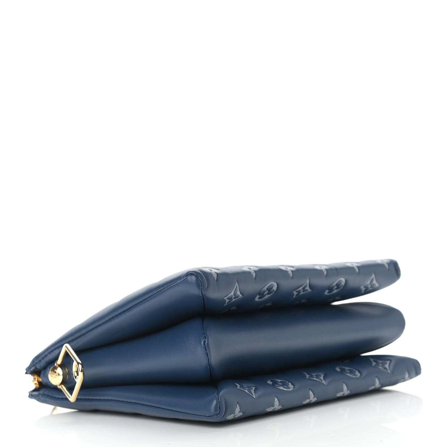 Louis Vuitton Lambskin Embossed Monogram Coussin PM Denim Blue 4 of 10
