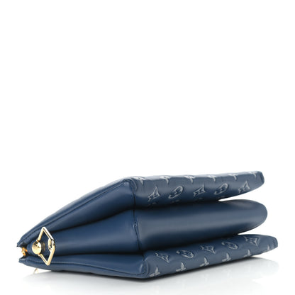 Louis Vuitton Lambskin Embossed Monogram Coussin PM Denim Blue 4 of 10