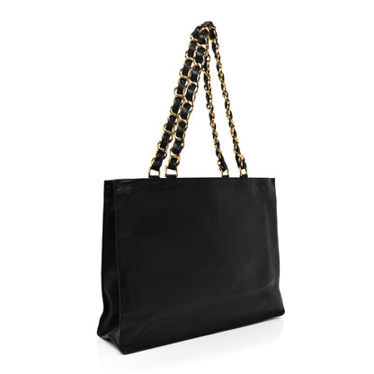 Chanel Lambskin CC Tote Black 3 of 11