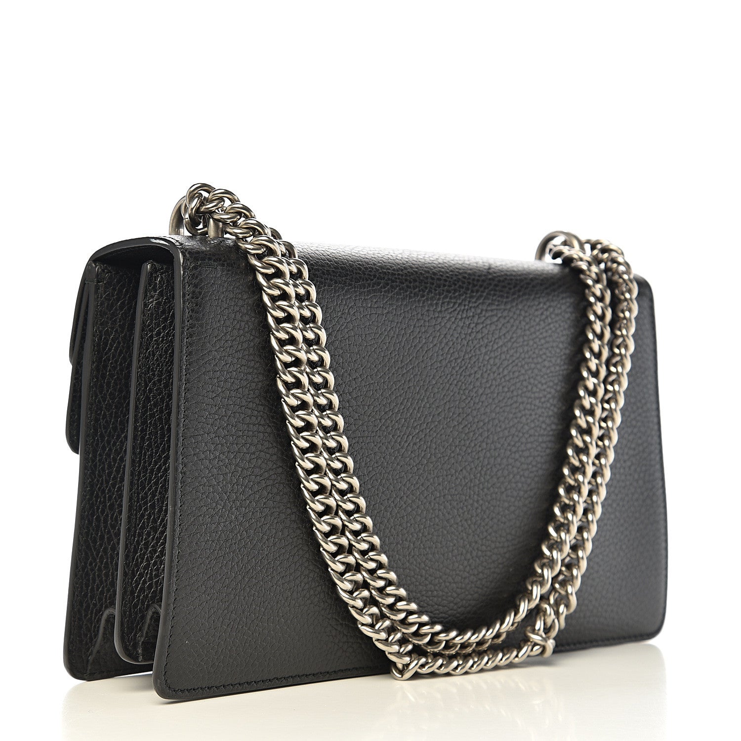 Gucci Pebbled Calfskin Small Dionysus Shoulder Bag Black 2 of 14
