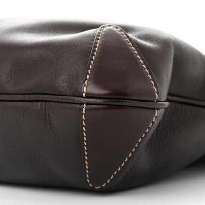 Gucci Calfskin Creole Hobo Chocolate 10 of 10