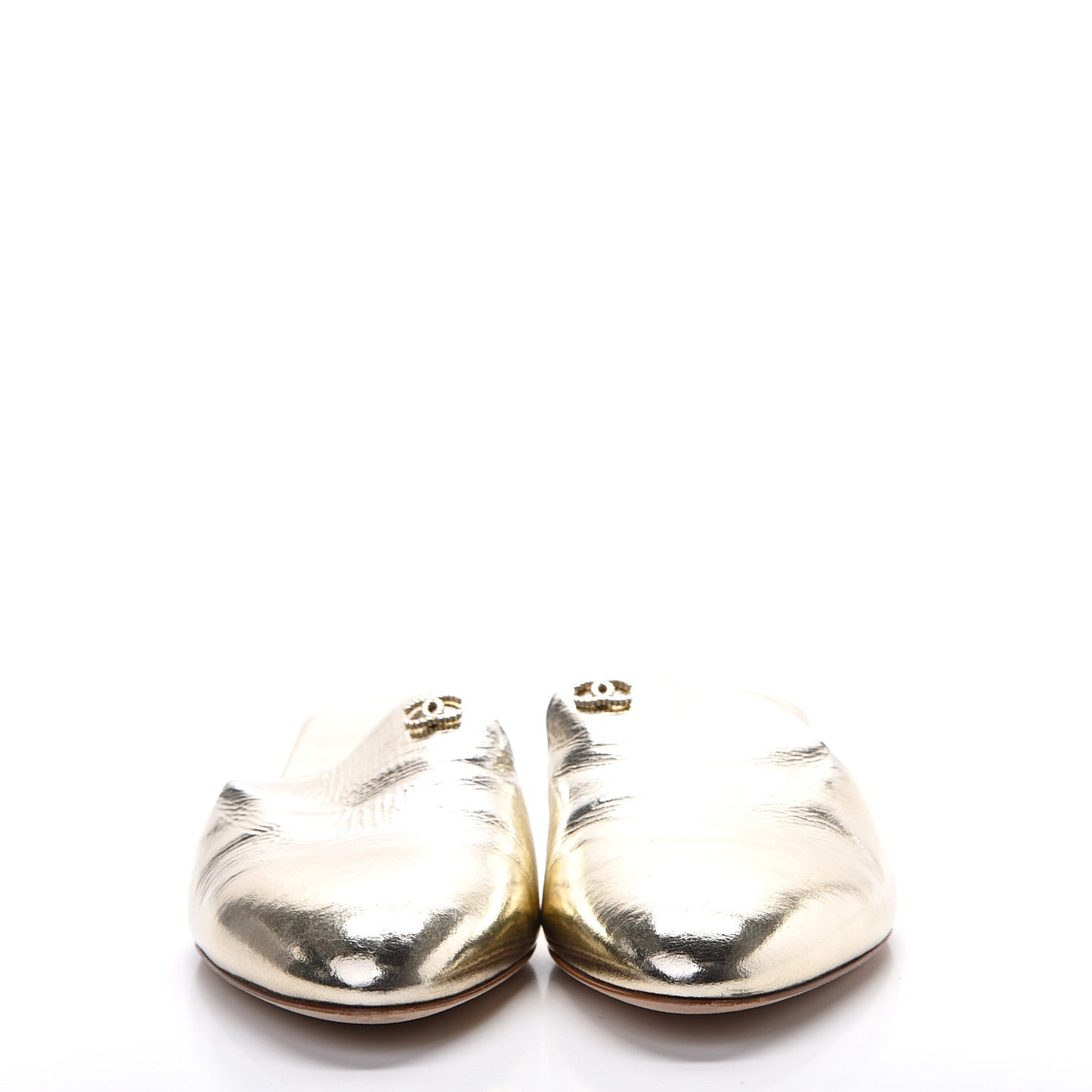 Metallic Sheepskin Mules 37.5 Gold