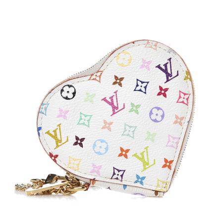 Louis Vuitton Monogram Multicolor Coeur Heart Coin Purse White 1 of 7