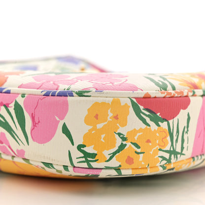 Gucci X KEN SCOTT New Shangai Calfskin Jardin D'Avril Floral Print Small Jackie 1961 Hobo Ivory Pink 10 of 12